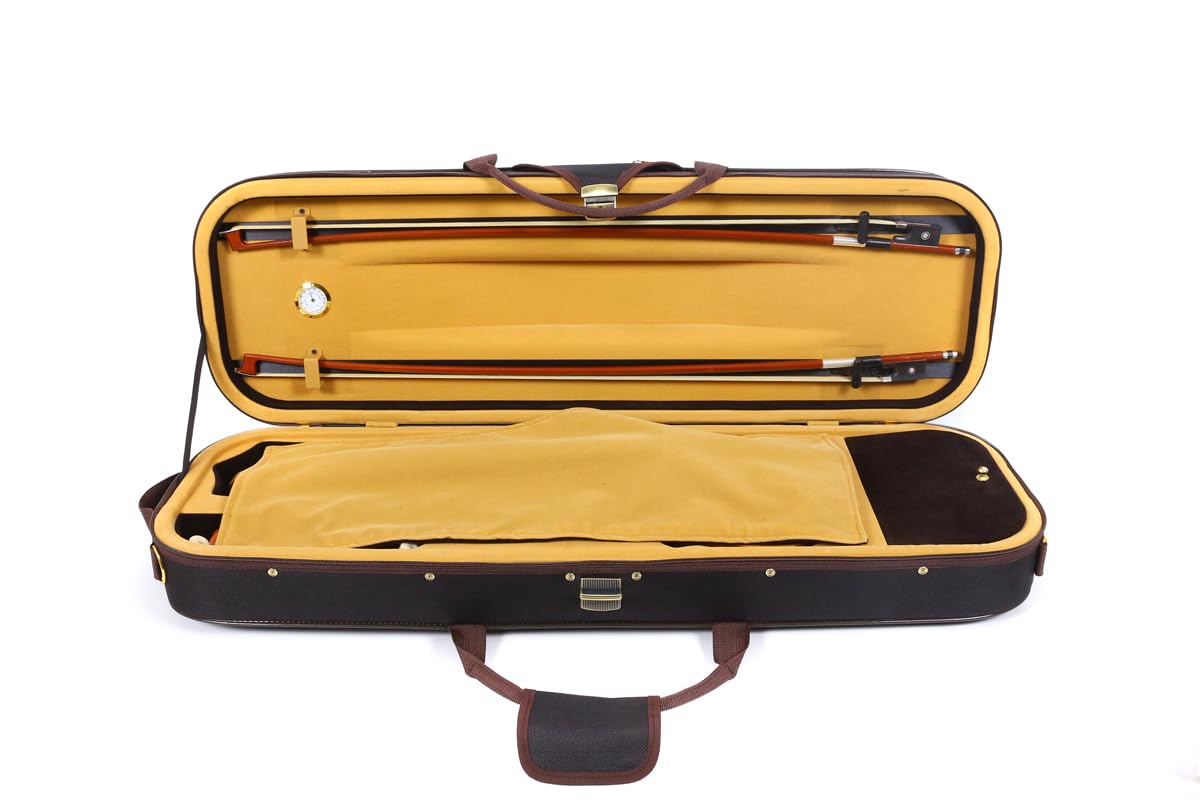 Oblong 4/4 Full Size Wooden Hard Shell Violin Case with Nylon Raincoat G273520