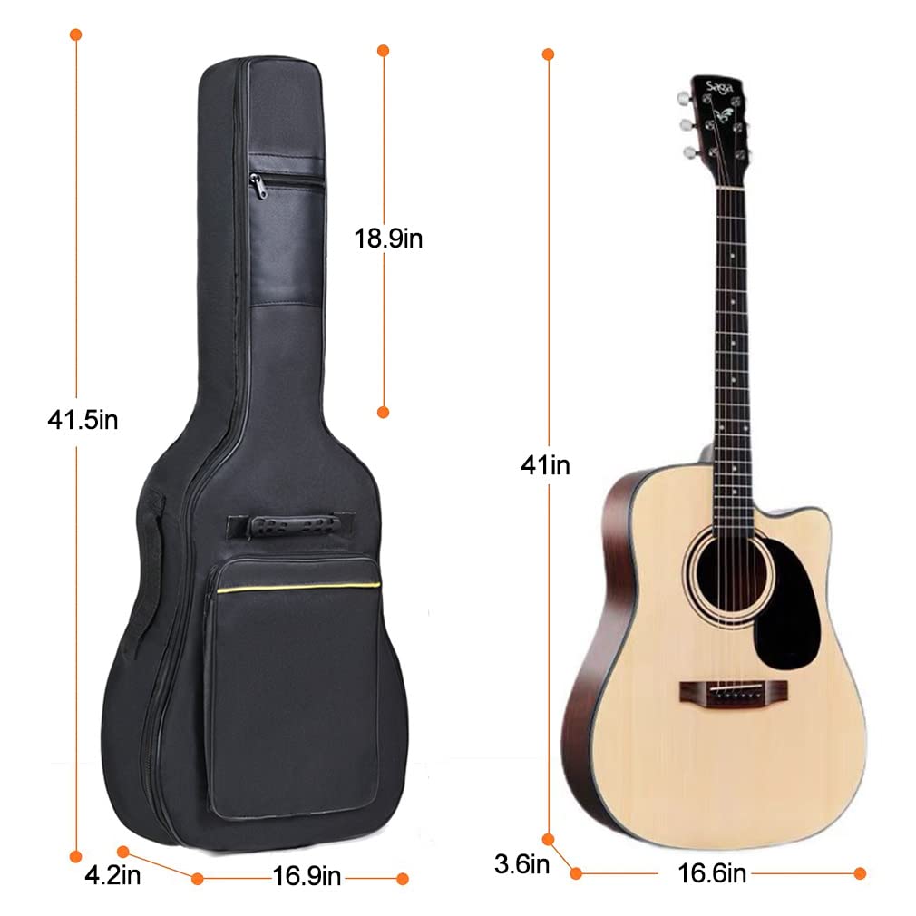 40 41 42 Inch Acoustic Folk Guitar Bag Backpack 600D Oxford Soft Carry Case S39186