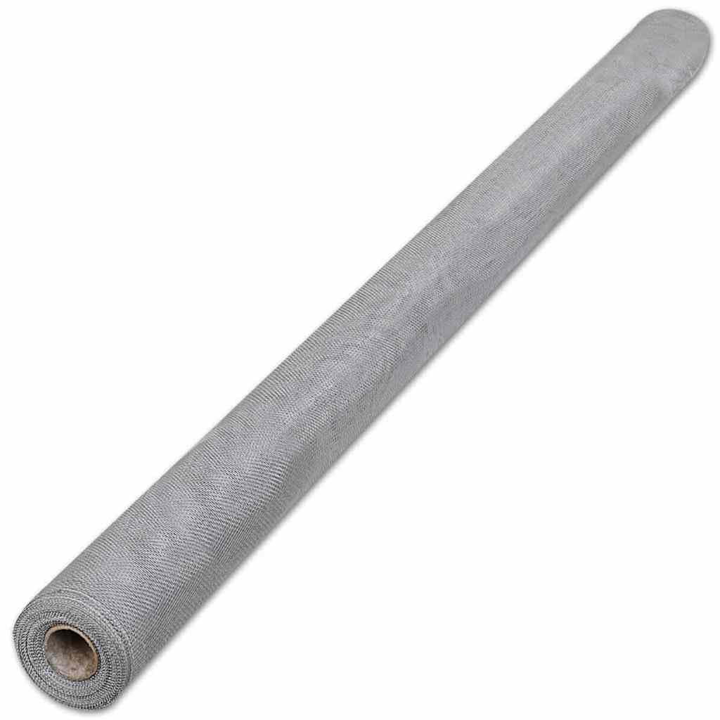 Aluminum Mesh Roll 39.4x196.9 Inch Silver Z1279