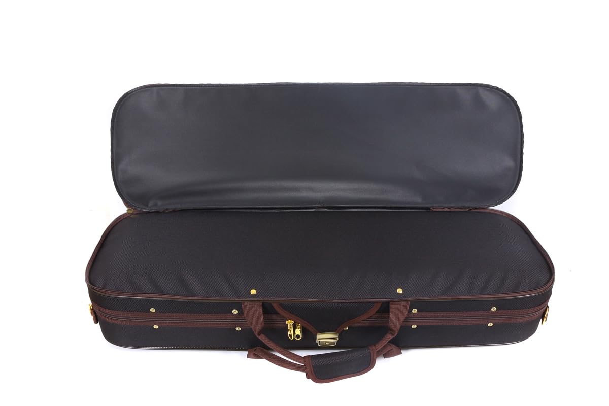 Oblong 4/4 Full Size Wooden Hard Shell Violin Case with Nylon Raincoat G273520
