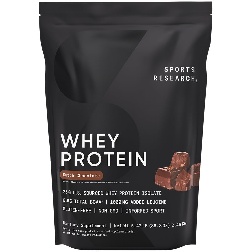 Whey Protein Isolate Powder Dutch Chocolate 5.42lb Bag R9463