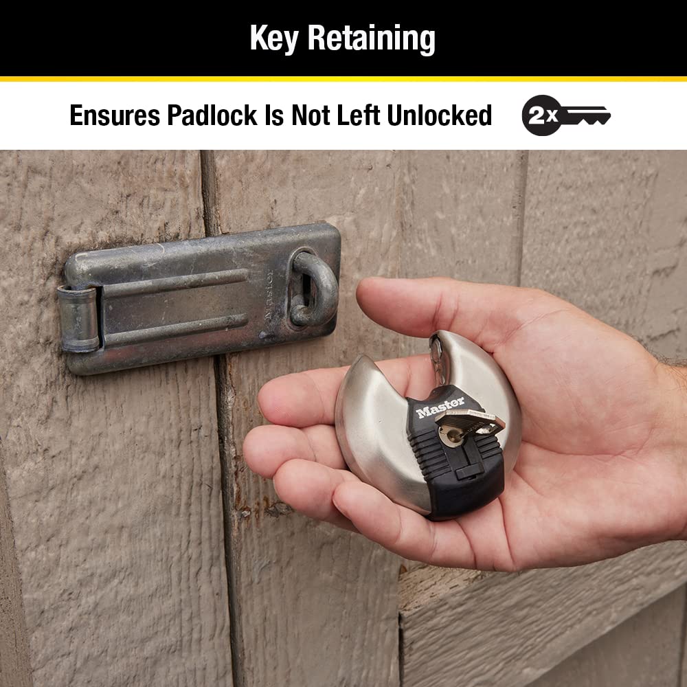 2-3/4-inch Wide Stainless Steel Disc Padlock L770