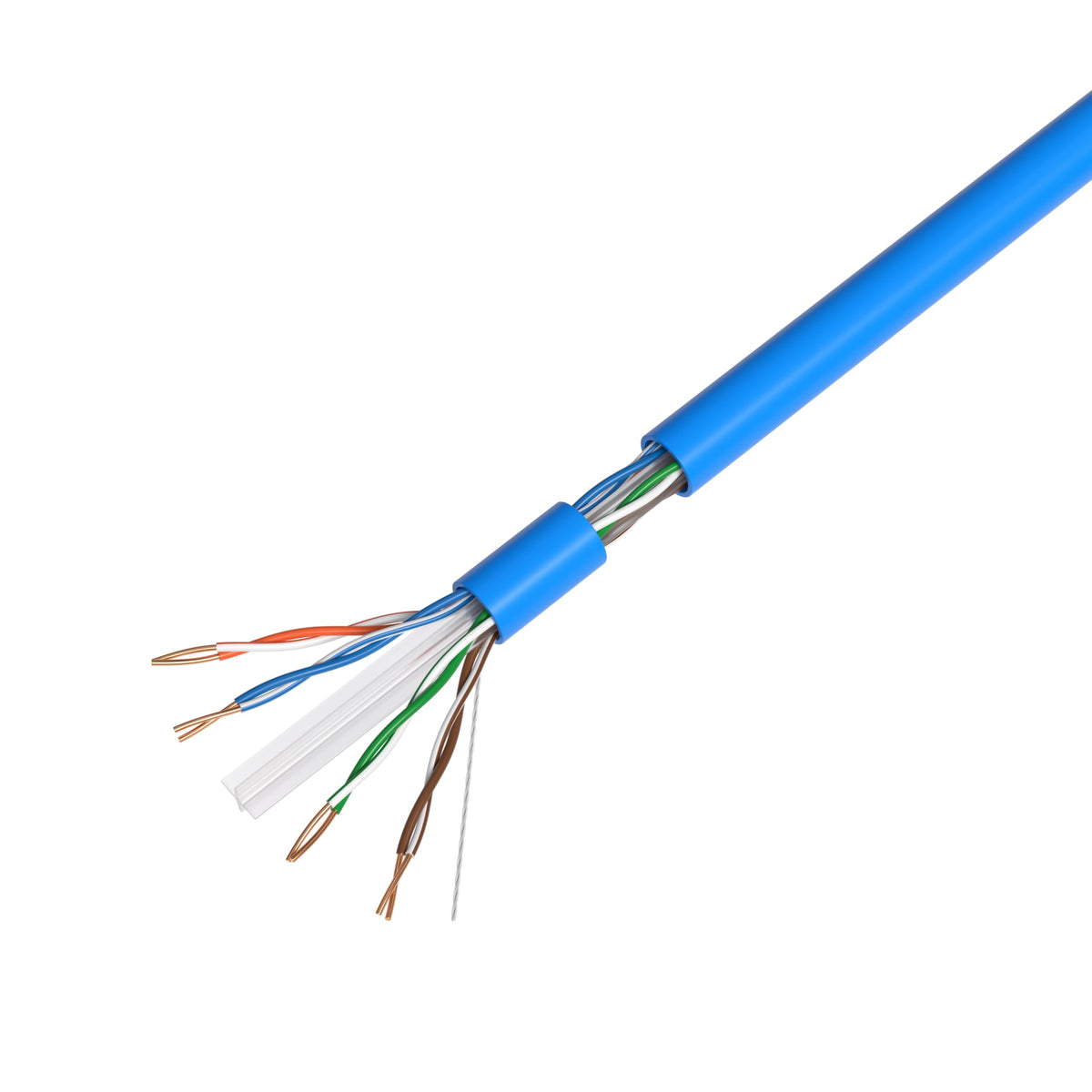 1000ft Plenum CMP CAT6 Solid Cable Blue H680826