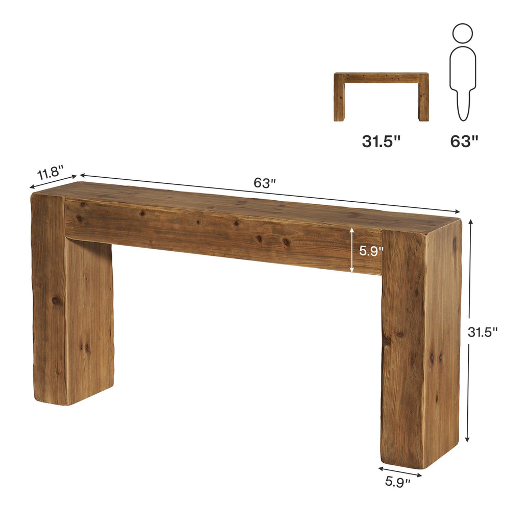 Solid Wood 63-Inch Console Table V19931