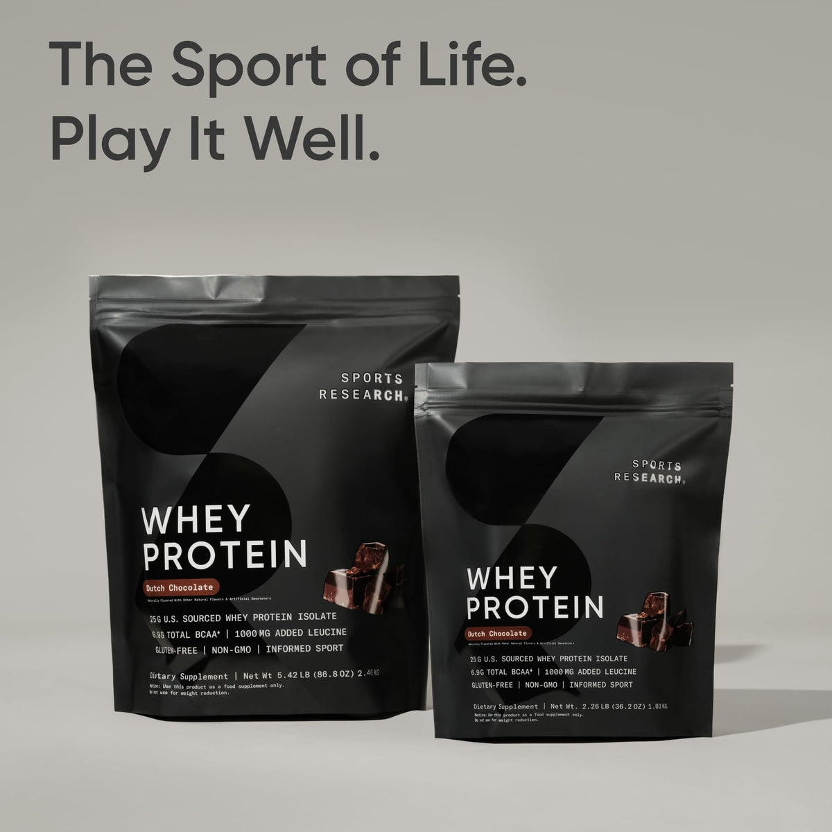 Whey Protein Isolate Powder Dutch Chocolate 5.42lb Bag R9463