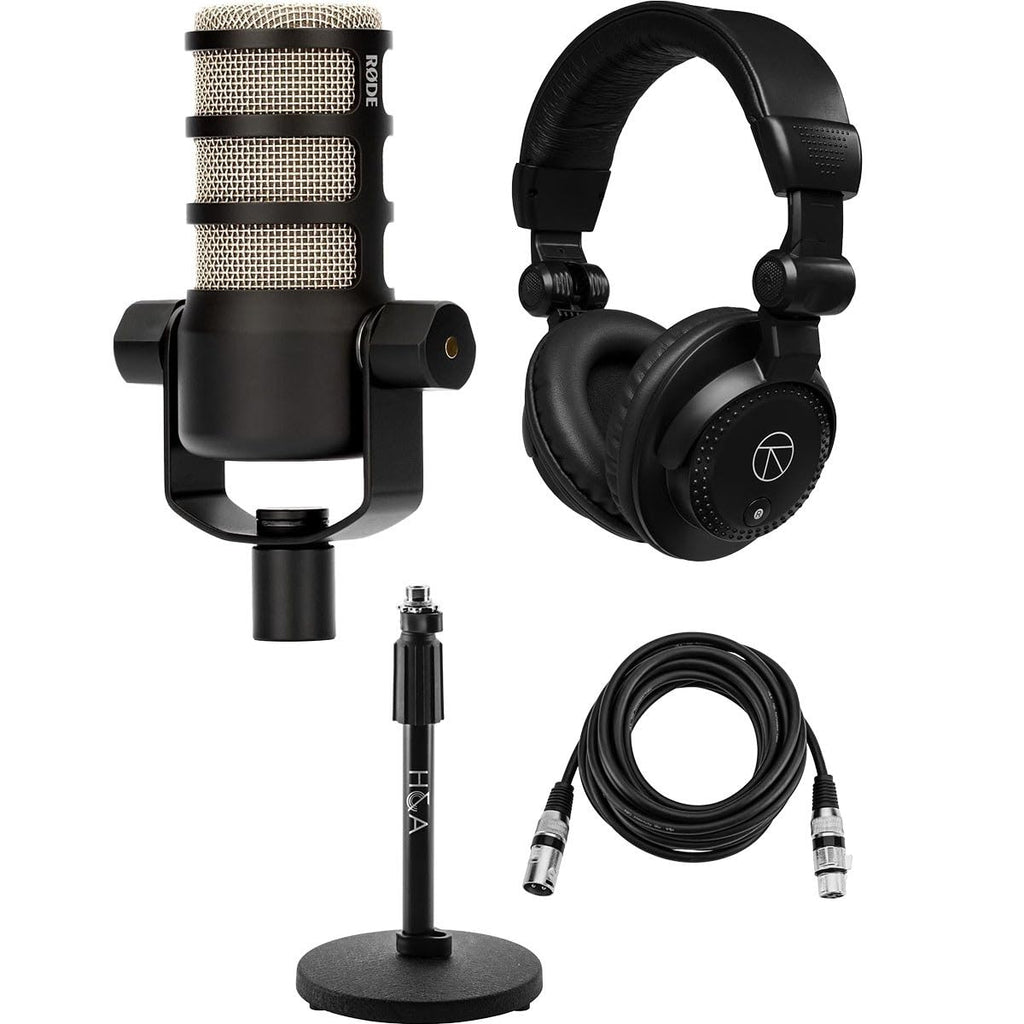 Dynamic Podcasting Microphone with Headphones, Stand, XLR Cable H171290