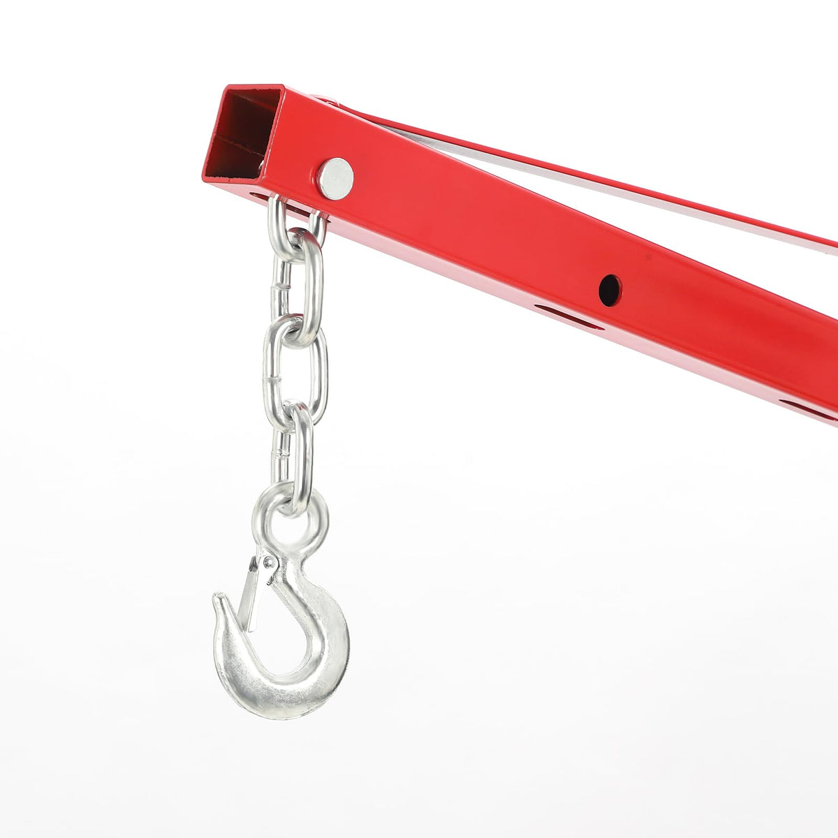 1000lbs Hydraulic Pickup Truck Crane, 360° Swivel Hitch Receiver Mounted with Adjustable Boom V3729