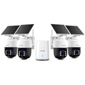 4K Solar Security Cameras Wireless Outdoor System 4-Cam Kit D513