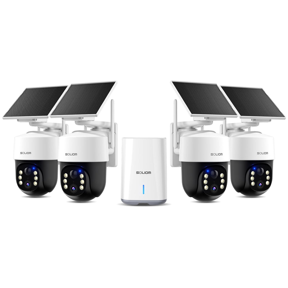 4K Solar Security Cameras Wireless Outdoor System 4-Cam Kit D513