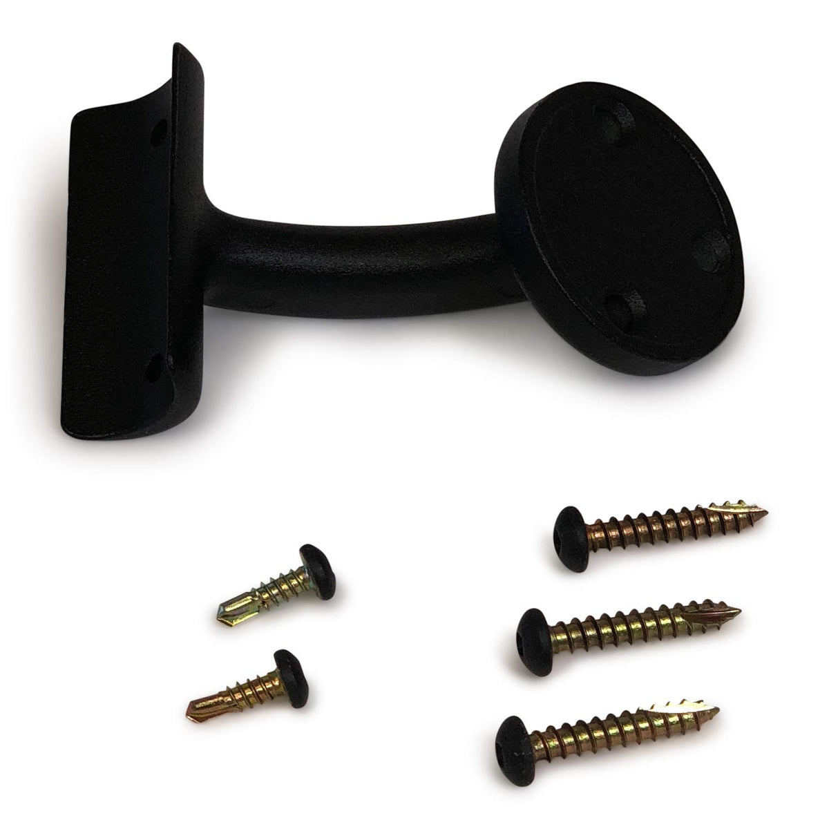 6' Texture Black Handrail Section with Returns R634
