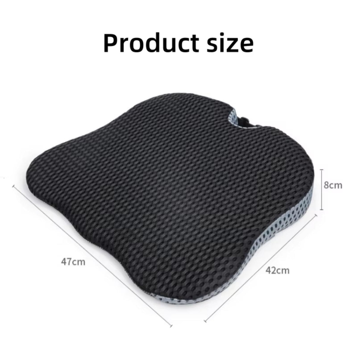 Grey Memory Foam Car Seat Booster Cushion N324662
