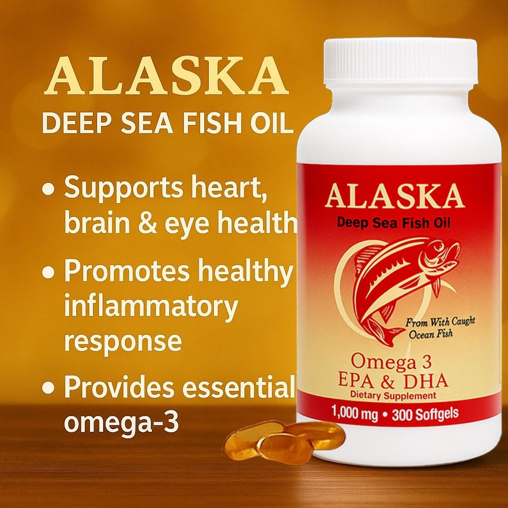 Omega 3 Fish Oil 1000mg 300 Softgels L88346