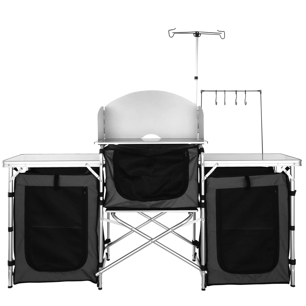 Folding Aluminum Camping Kitchen Table with Storage Bag A1146