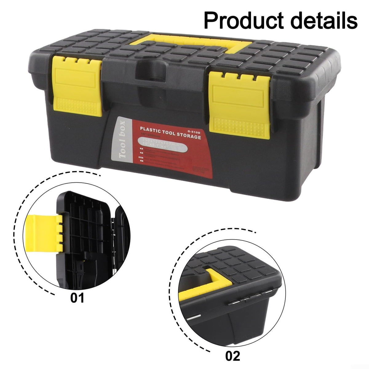 10-Inch Plastic Single Layer Toolbox P117900