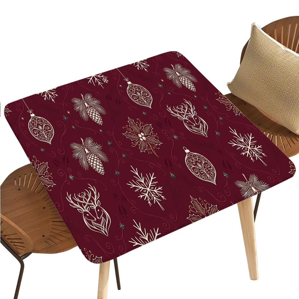 Fitted Square Oval Tablecloth with Elastic Edges 30"x30" C83892