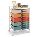 15 Drawer Rolling Storage Cart with Removable Drawers L3453