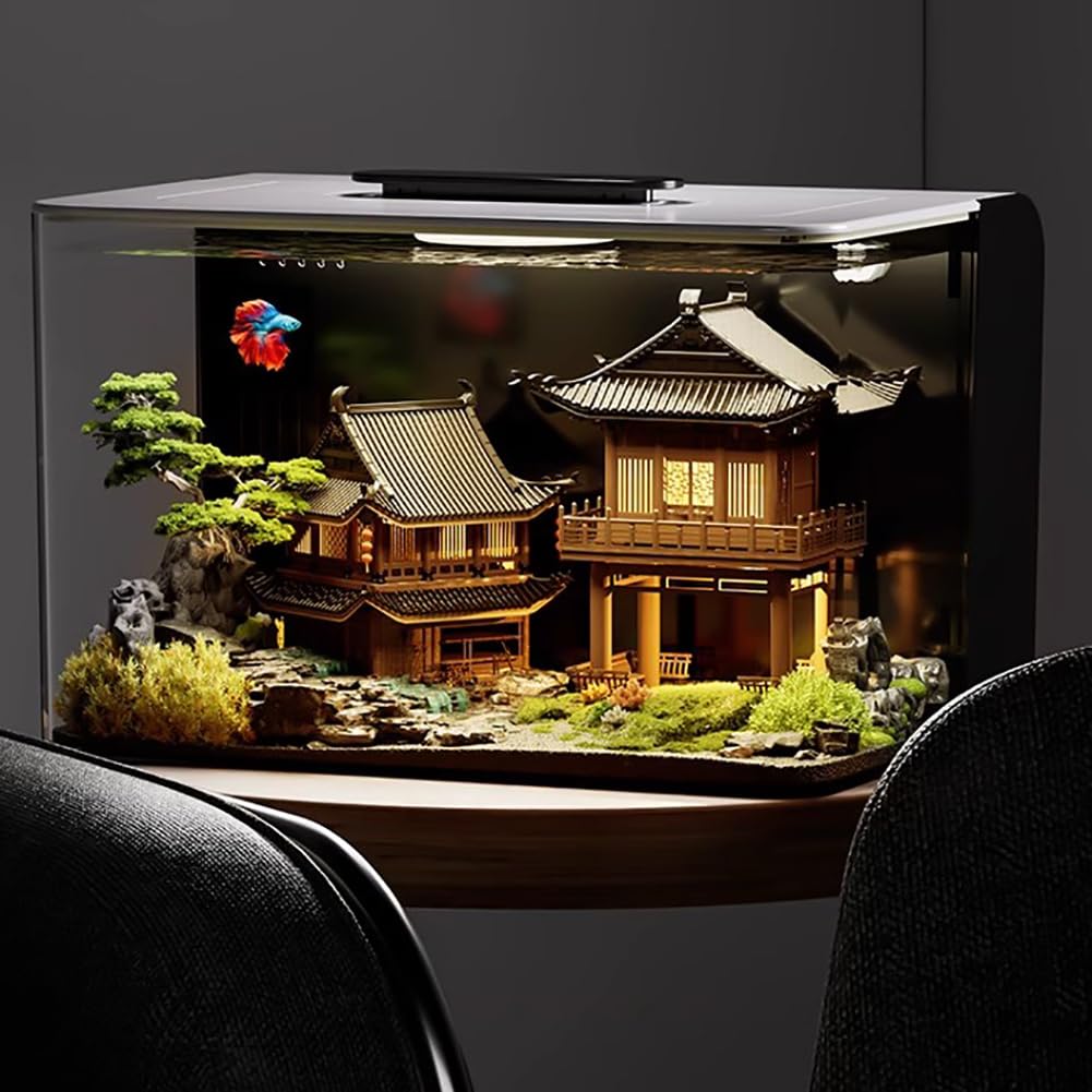 3 Gallon Transparent Self-Cleaning Acrylic Aquarium J48999