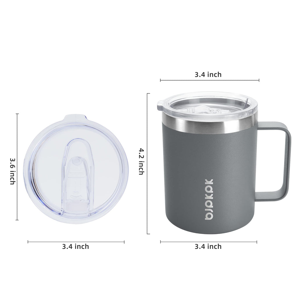 2PCS 14oz Insulated Stainless Steel Coffee Mug with Lid V24753