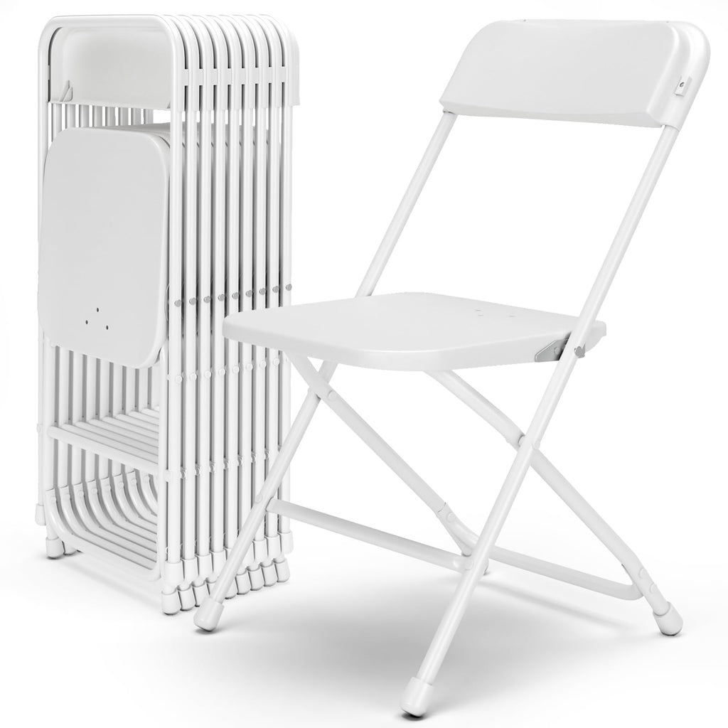10 Pack Folding Chairs with Steel Frame R72164