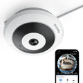 WiFi Security Fisheye Camera, 2K+ 6MP 360° Panorama Z3451
