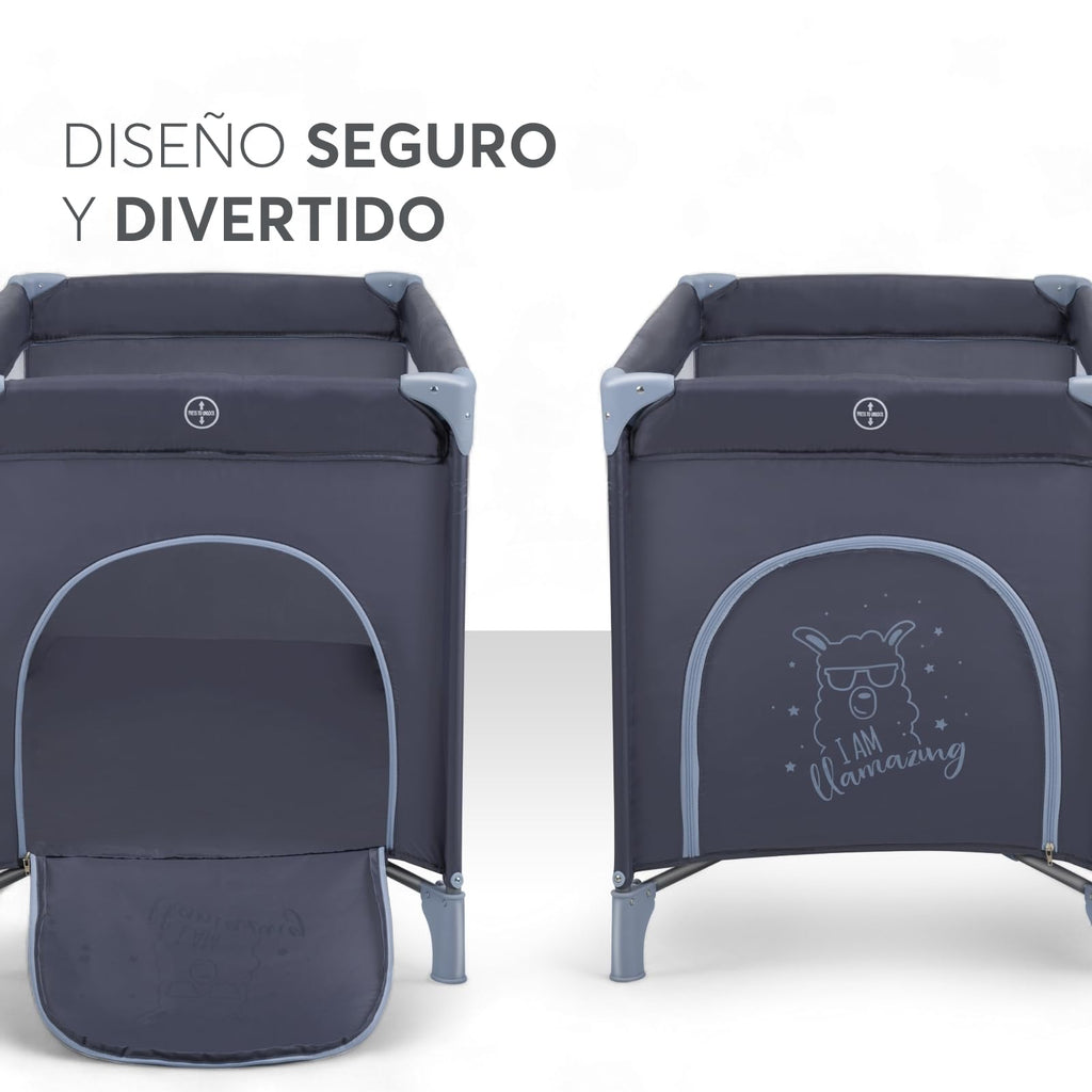 Foldable Lightweight Travel Cot with Carry Bag, Navy Blue O754345