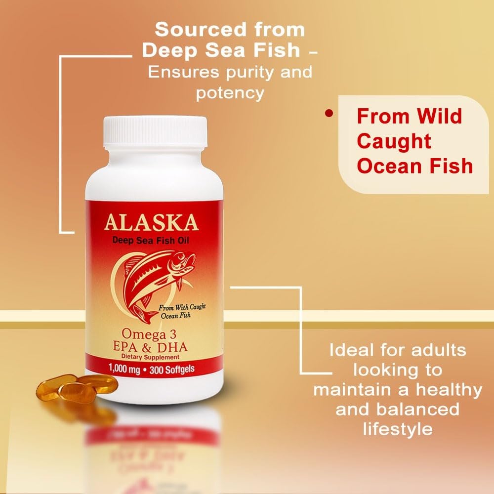 Omega 3 Fish Oil 1000mg 300 Softgels L88346