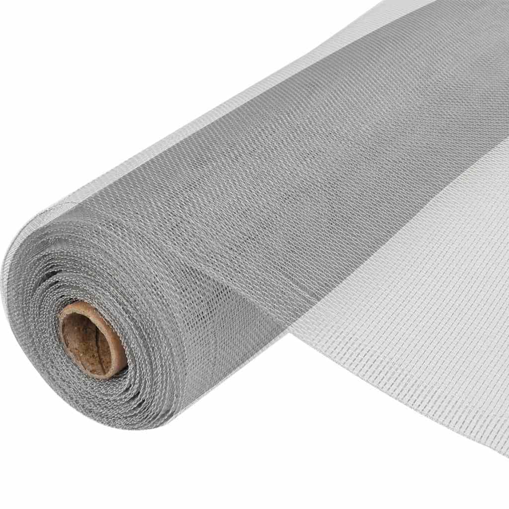 Aluminum Mesh Roll 39.4x196.9 Inch Silver Z1279