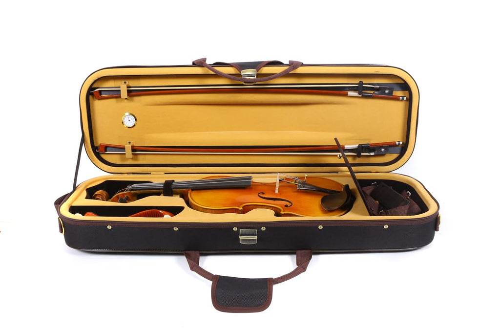 Oblong 4/4 Full Size Wooden Hard Shell Violin Case with Nylon Raincoat G273520