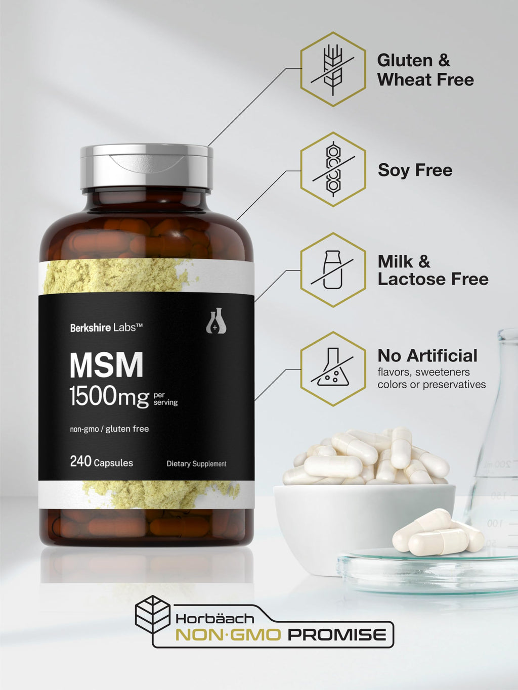 MSM Capsules 1500mg 240 Count I5000