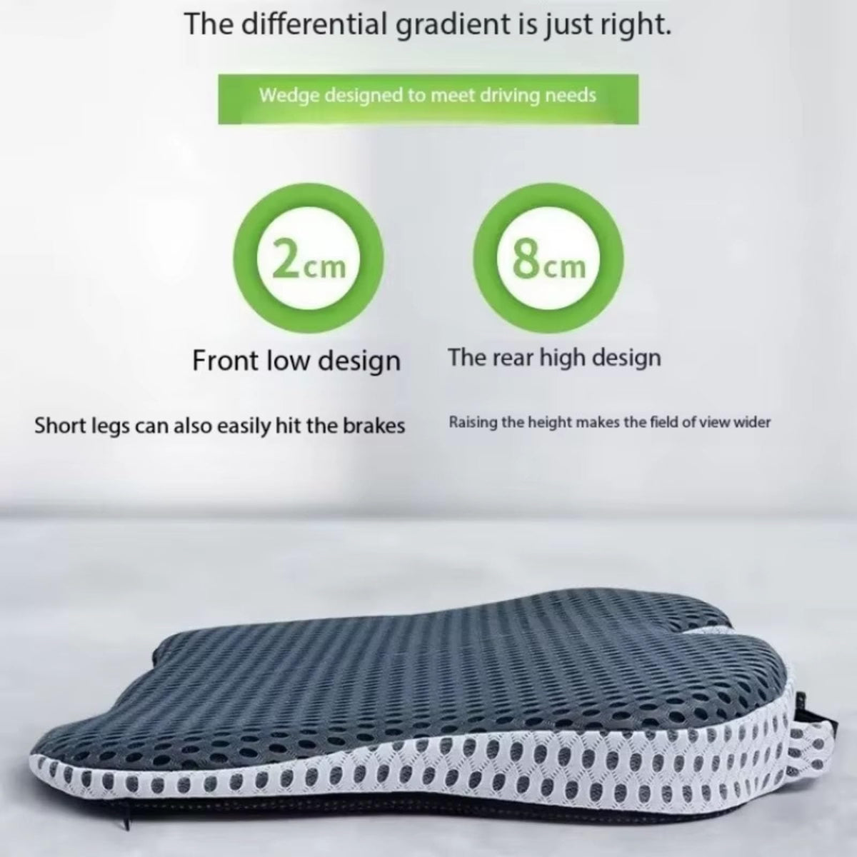 Grey Memory Foam Car Seat Booster Cushion N324662