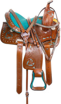 Leather Barrel Saddle with Headstall, Reins and Breast Collar G191435