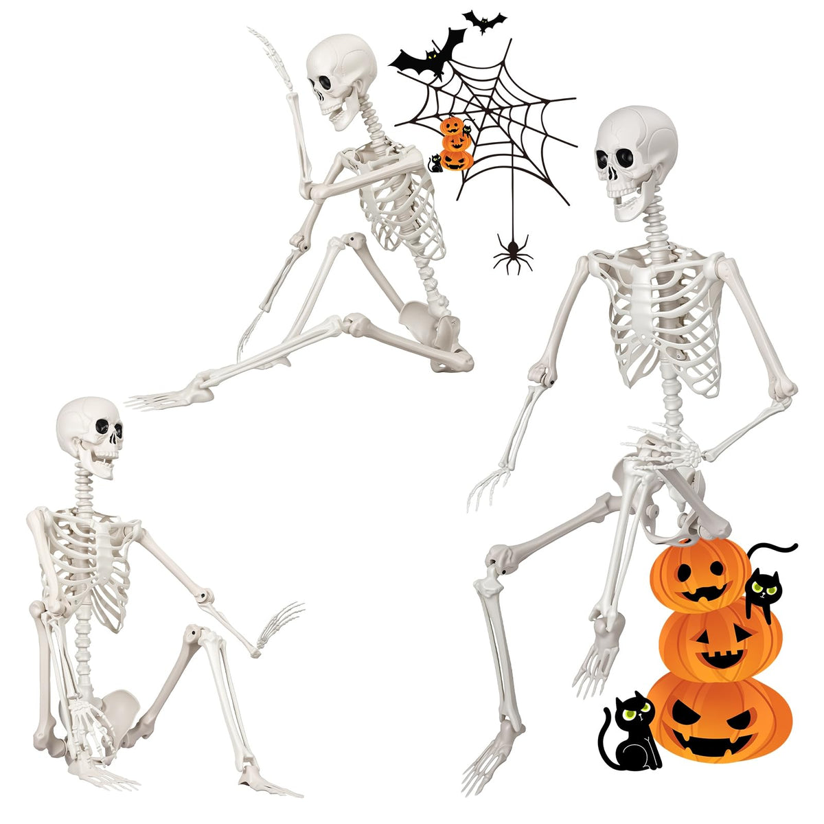 5.4FT Plastic Full Body Skeleton with Movable Joints Y560320