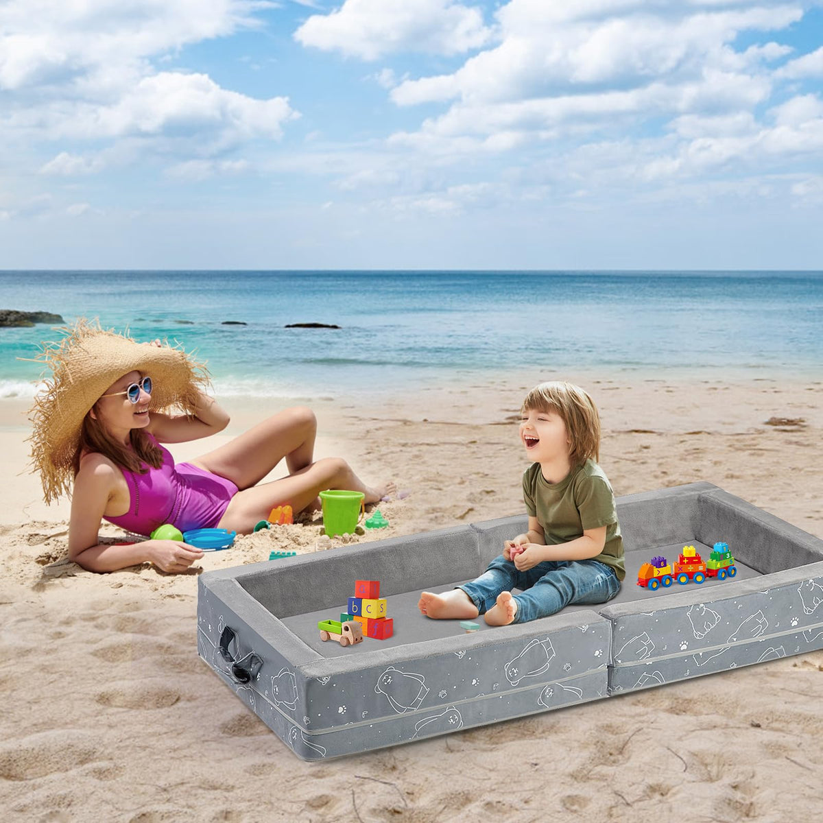 Portable Foldable Soft Foam Toddler Travel Bed G572