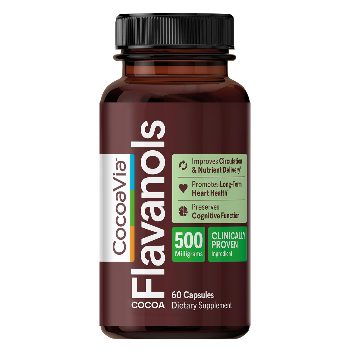 500mg High Flavanol Cocoa Supplement 60 Capsules W165