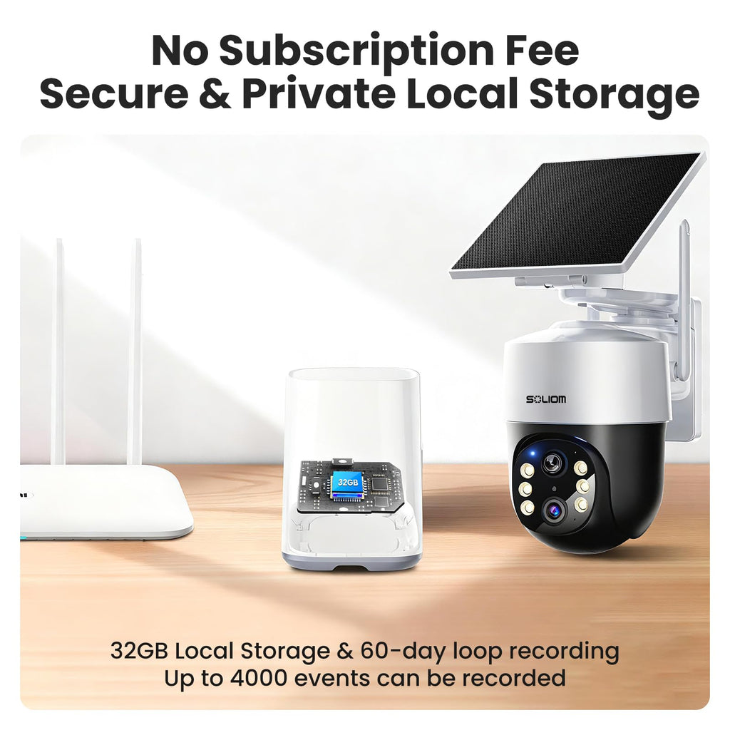 4K Solar Security Cameras Wireless Outdoor System 4-Cam Kit D513