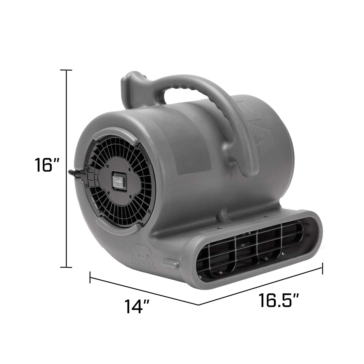 1/2 HP 2950 CFM Stackable Air Mover Floor Blower Fan, Grey J4151