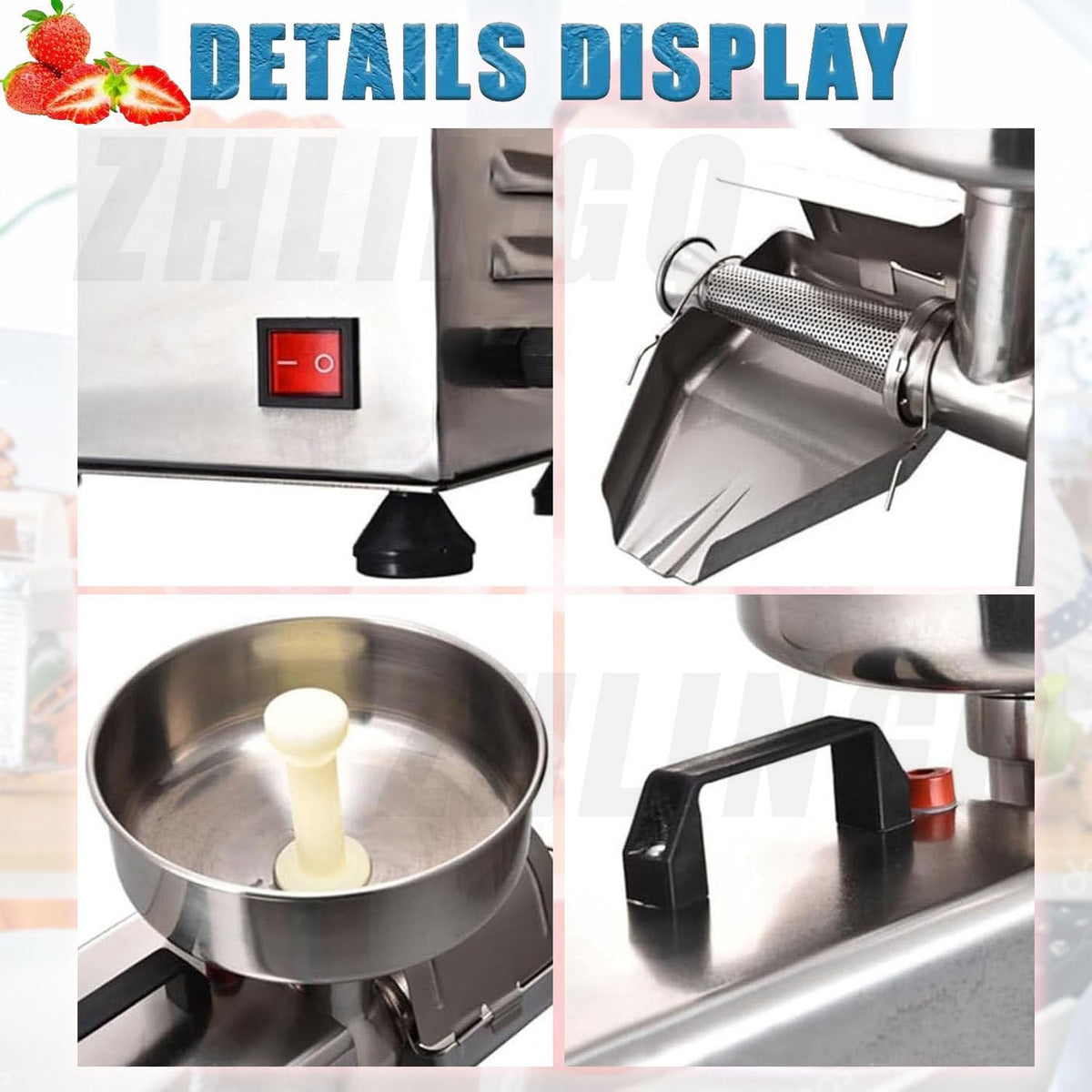 450W Stainless Steel Electric Tomato Strainer D71111