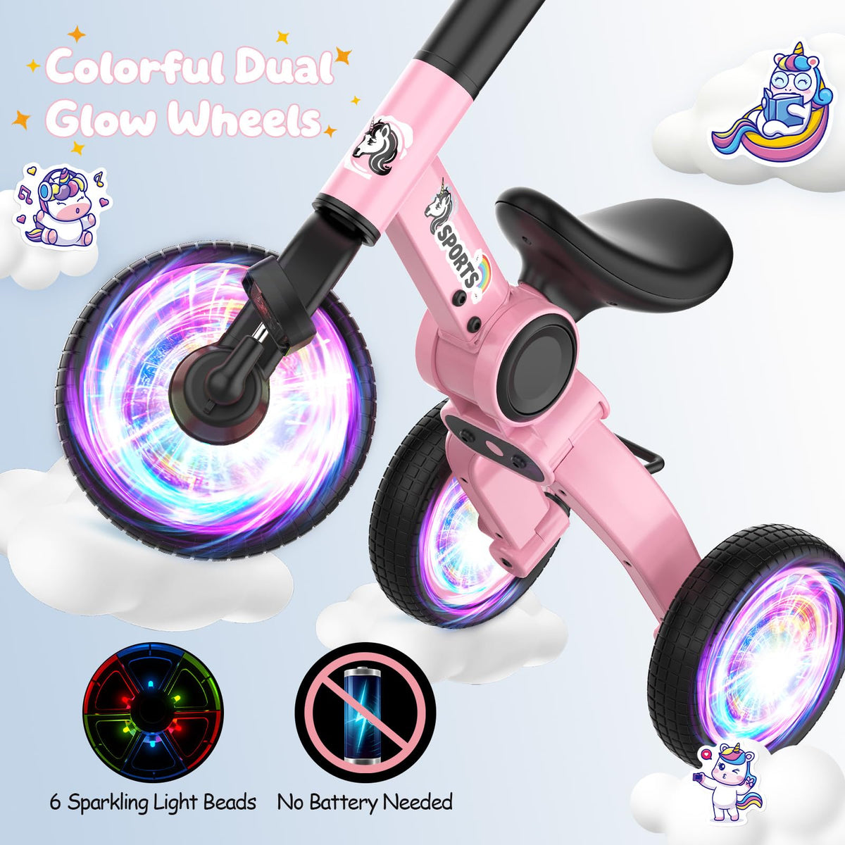 3 in 1 Toddler Balance Bike with Removable Pedals X6748