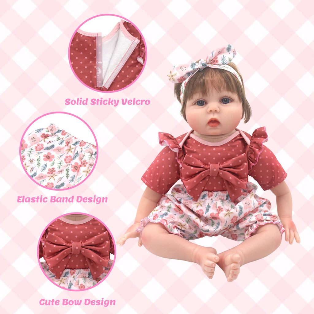 20-22 Inch Reborn Baby Doll Clothes & Accessories Set E217988