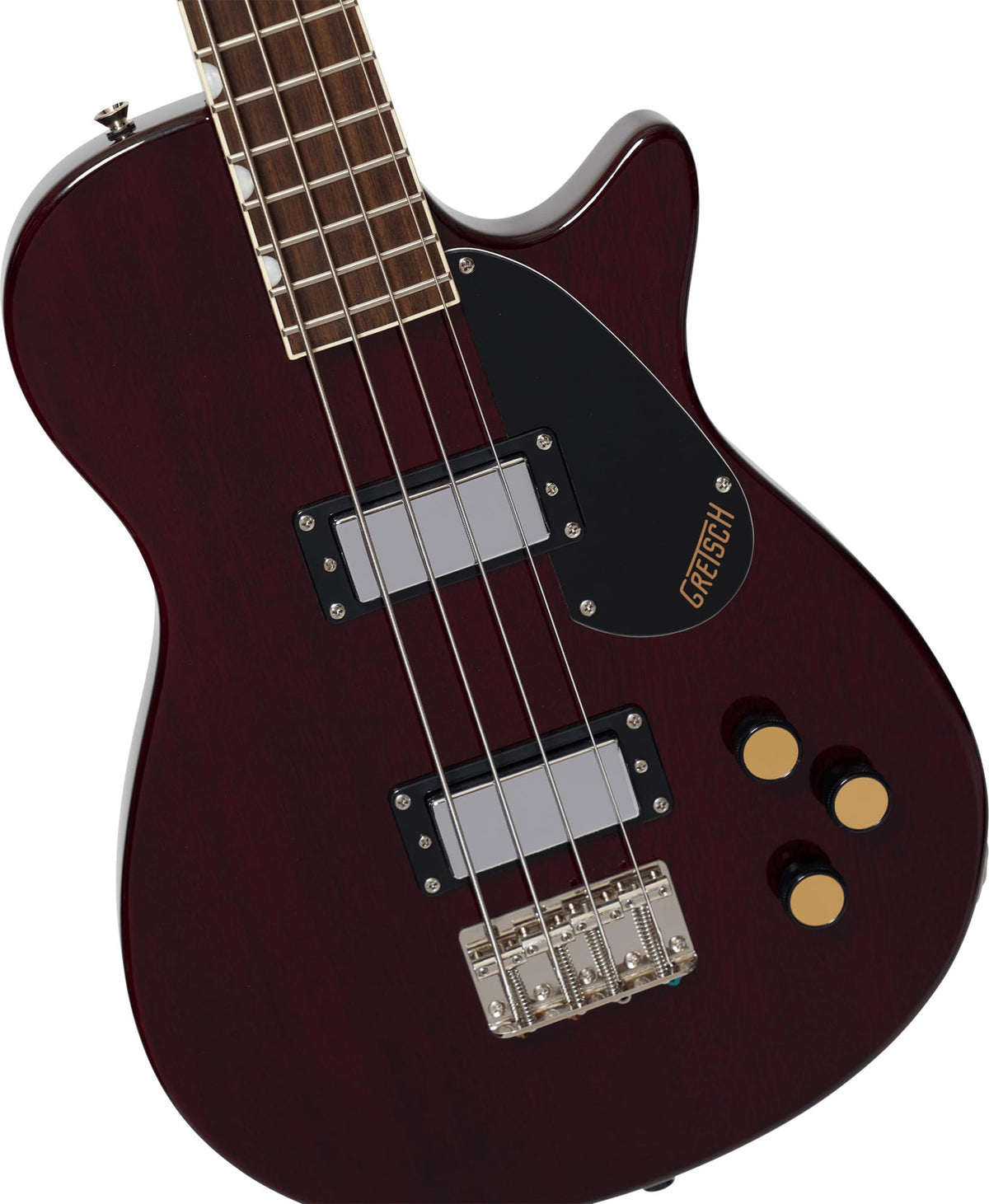 Walnut Stain Short-Scale Electric Bass Guitar V8142