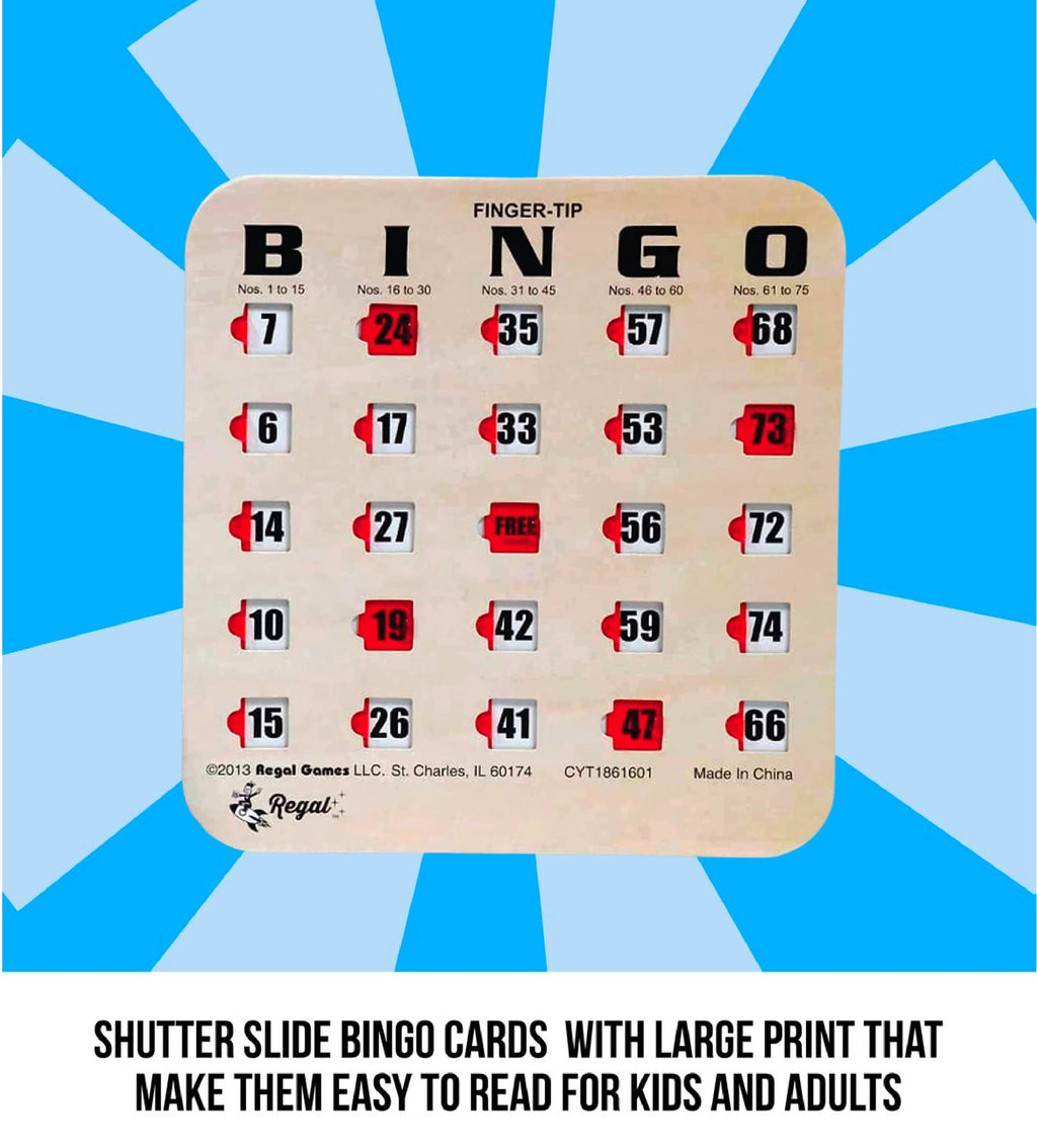 Large Print Reusable Bingo Cards 100 Pack S737078