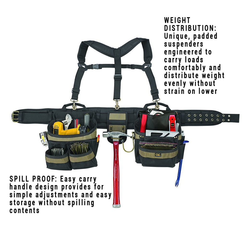 Heavy Duty 5 Piece Tool Belt Apron, 31 Pocket, Black W177250