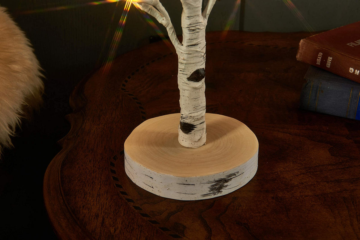 Lighted Birch Tree with Timer 18IN 24 LED P304238