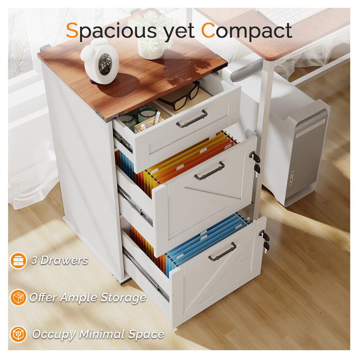 3 Drawer File Cabinet with Lock X68785