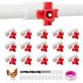 15 Pack Automatic Poultry Waterer with PVC Tee Fittings Q5120
