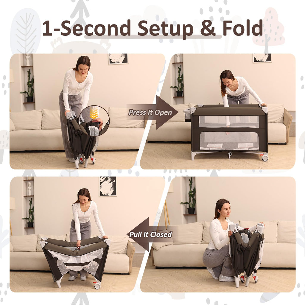 5-in-1 Baby Bassinet Bedside Sleeper Q510