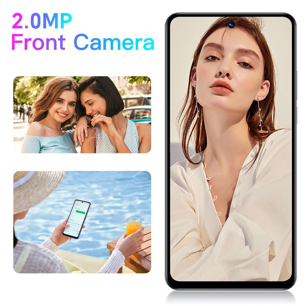 Unlocked Smartphone 6.56 inch HD Display 2GB RAM 32GB ROM Dual SIM Android Phone T538206
