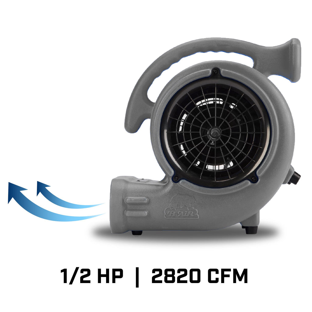 1/2 HP 2950 CFM Stackable Air Mover Floor Blower Fan, Grey J4151