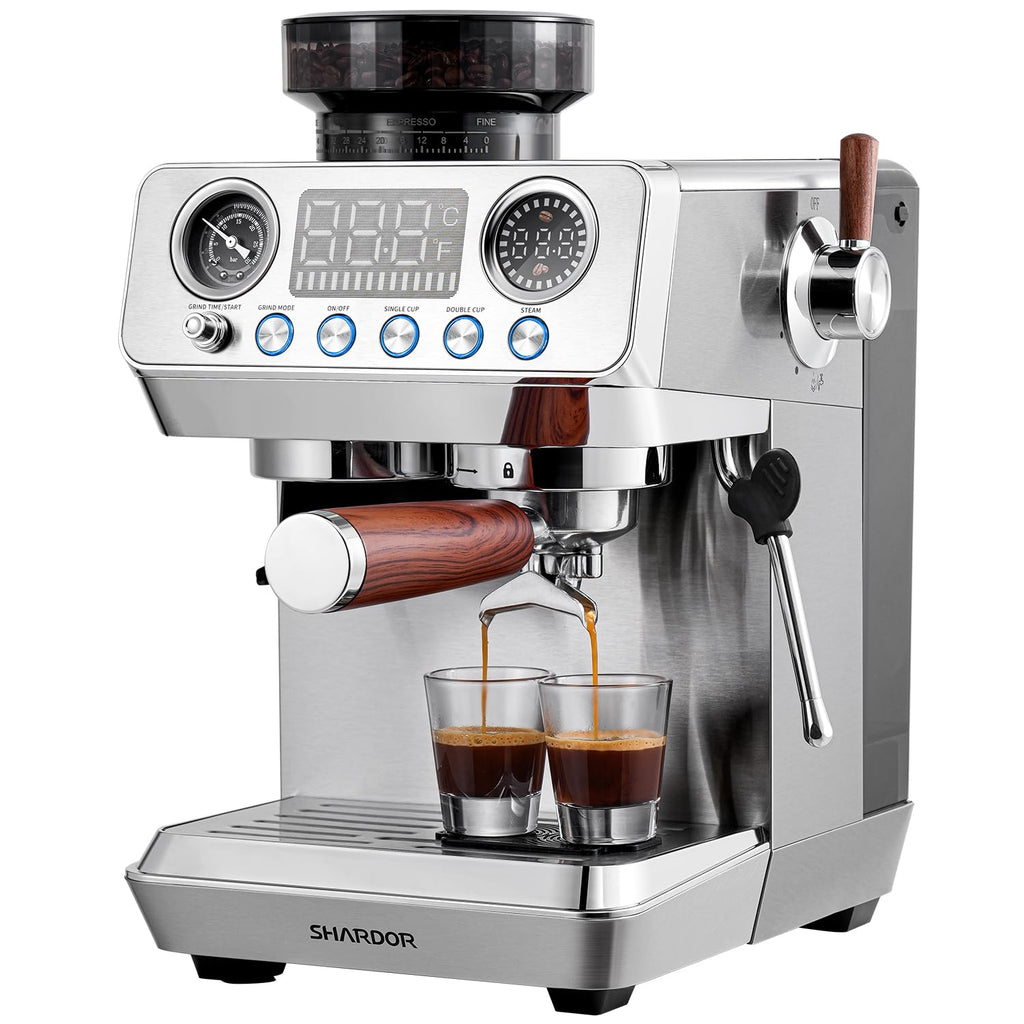 20 Bar Espresso Machine with Built-In Grinder W18647