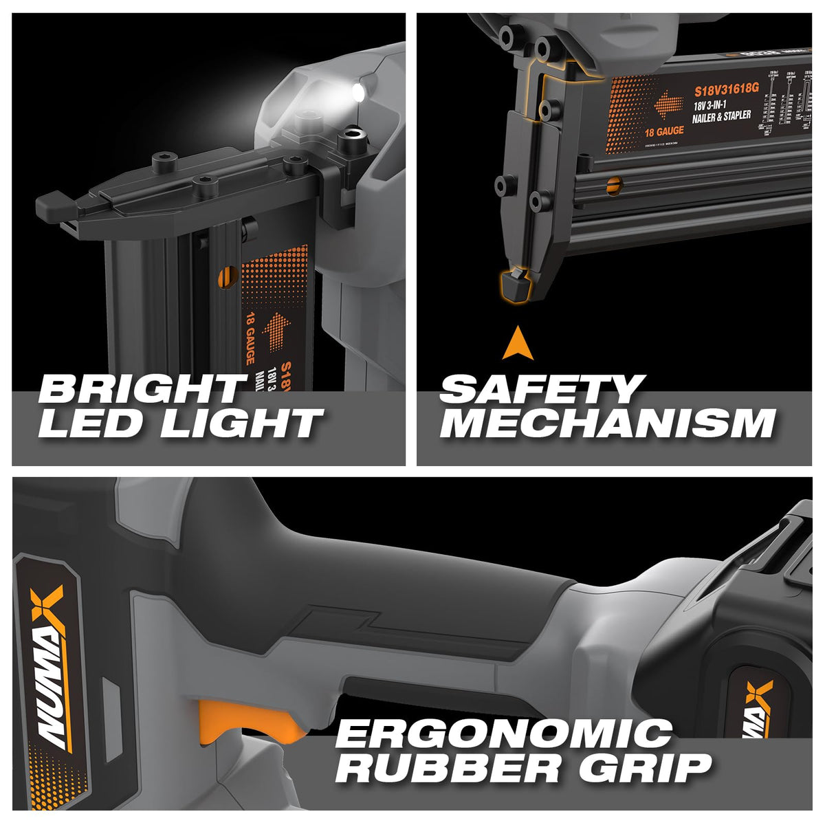 18V Cordless 3-in-1 Nail Gun Kit R440